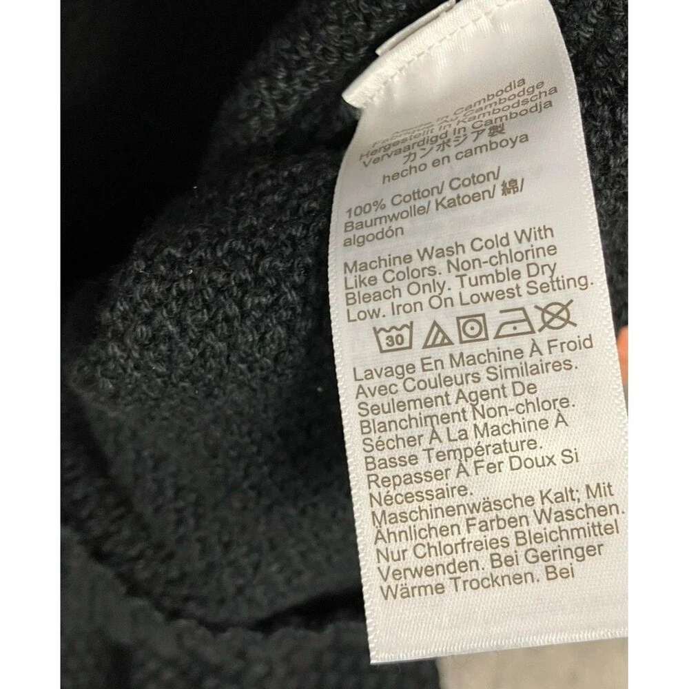 J Crew‎ Mens XXL Black Premium Basket-stitch Cotton Crewneck Sweater - Picture 8 of 11